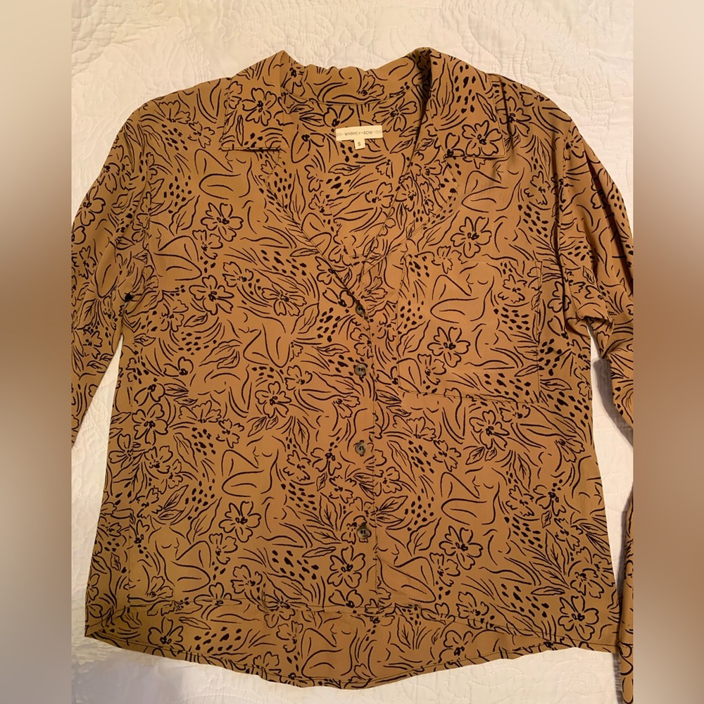 Whimsy + Row button up blouse